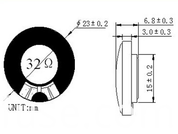 Fbmb2368 23mm 32ohm 0.1watt Mylar Speaker (FBELE)